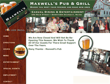 Tablet Screenshot of maxwellspub.com